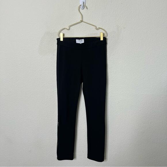 La Ligne Moto Pants Black Cropped Skinny Zip Hem Pull On Womens Size XS - Picture 3 of 8